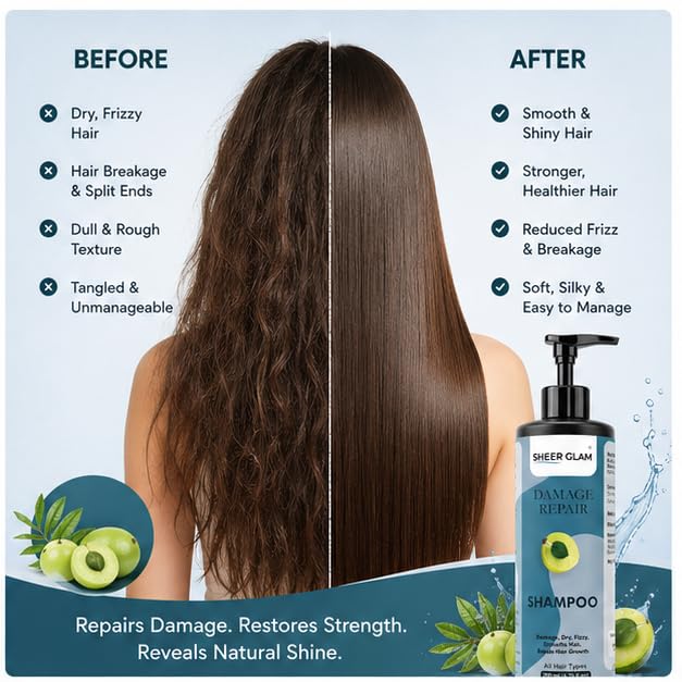 Sheer Glam Damage Repair Shampoo