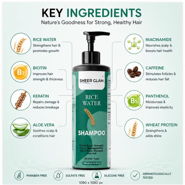 Sheer Glam Rice Water Shampoo