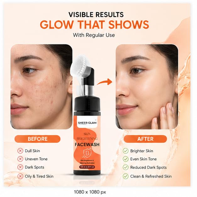 Sheer Glam Skin Brightening Face Wash 150 ml Applicator
