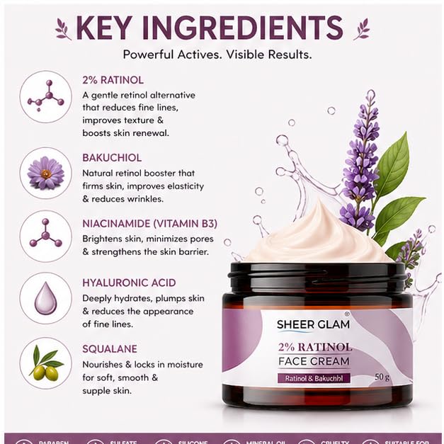Sheer Glam Retinol Face Cream