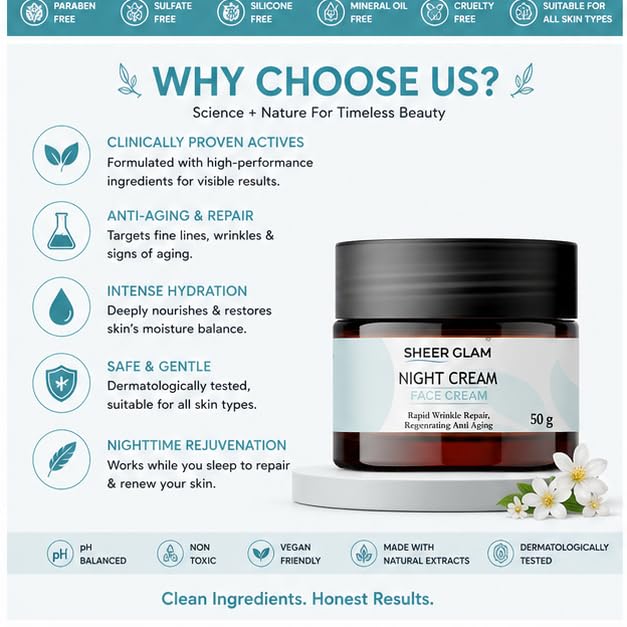 Sheer Glam Night Face Cream