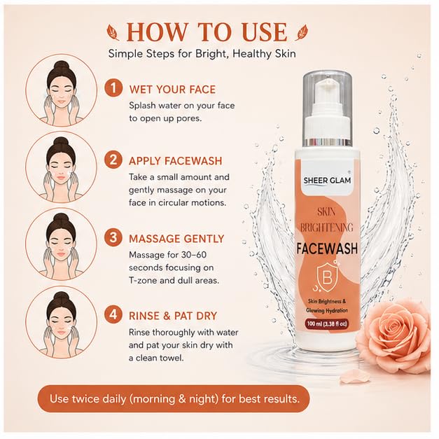 Sheer Glam Skin Brightening Face Wash 100 ml