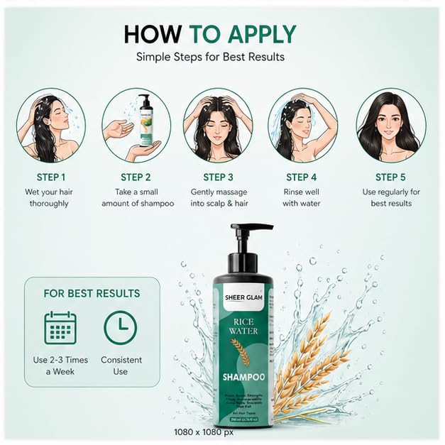 Sheer Glam Rice Water Shampoo