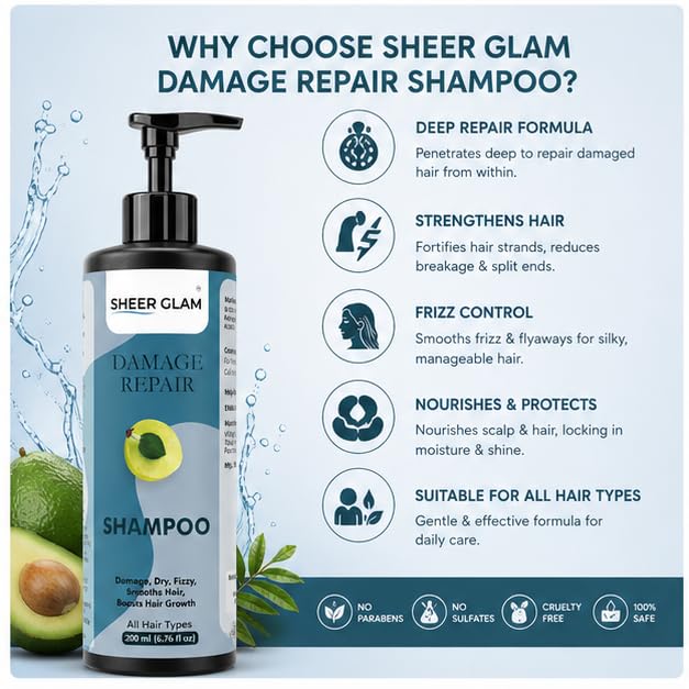 Sheer Glam Damage Repair Shampoo