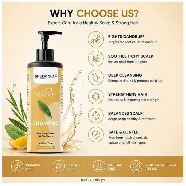 Sheer Glam Anti Dandruff Shampoo