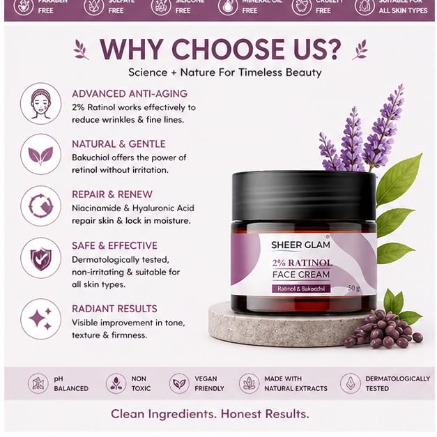 Sheer Glam Retinol Face Cream