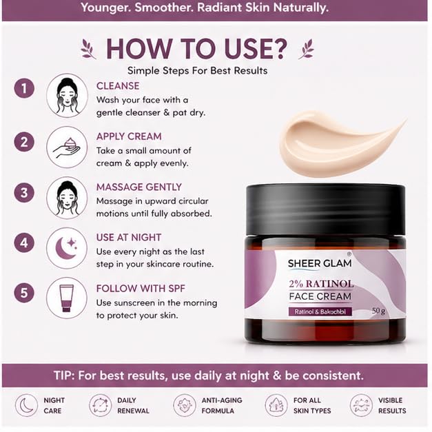Sheer Glam Retinol Face Cream
