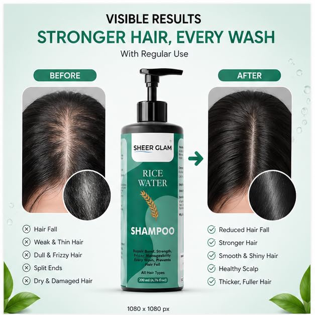 Sheer Glam Rice Water Shampoo