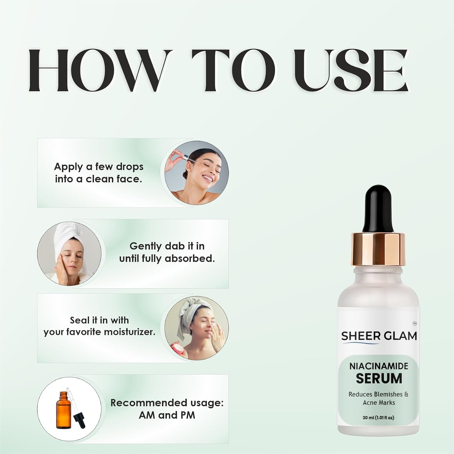 Sheer Glam Niacinamide Serum, 30 ml