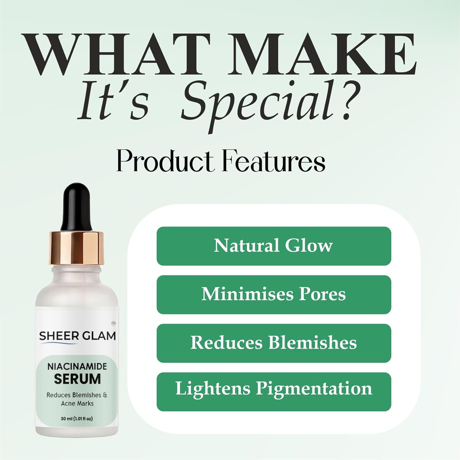 Sheer Glam Niacinamide Serum, 30 ml