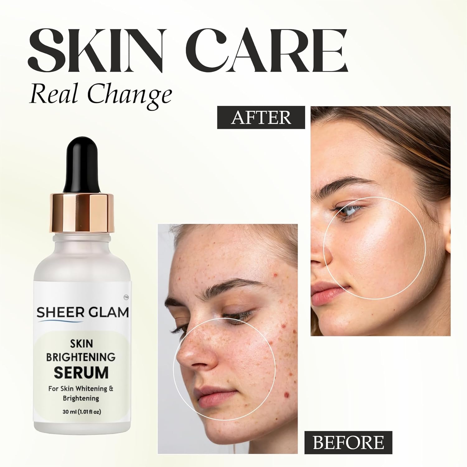 Sheer Glam Skin Brightening Serum for Whitening and Brightening, 30 ml