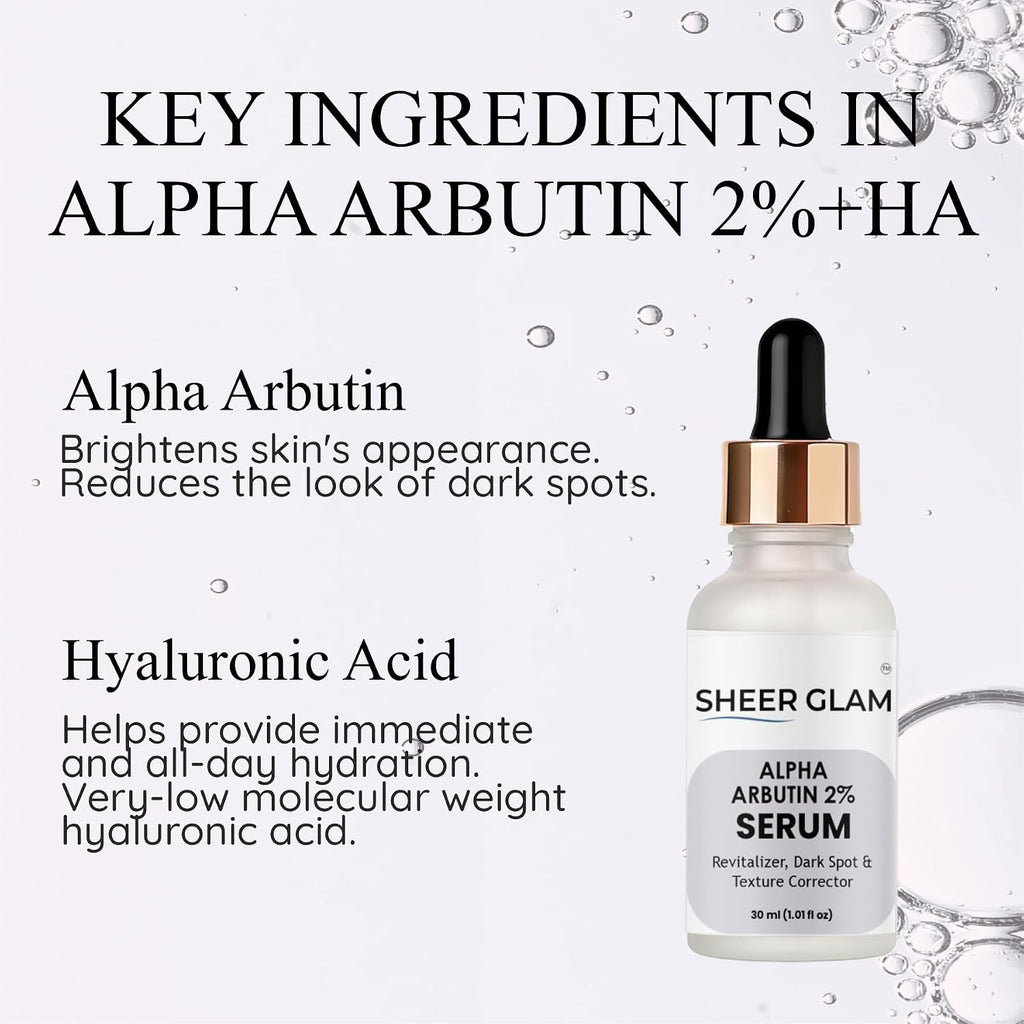 Sheer Glam Alpha Arbutin 2% Serum, 30 ml