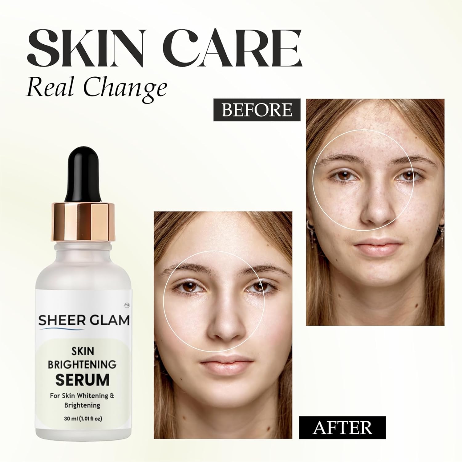 Sheer Glam Skin Brightening Serum for Whitening and Brightening, 30 ml