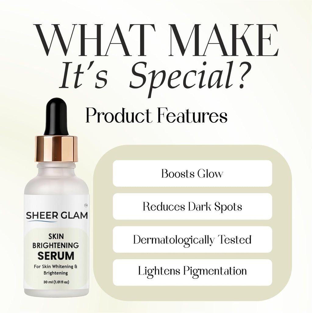 Sheer Glam Skin Brightening Serum for Whitening and Brightening, 30 ml