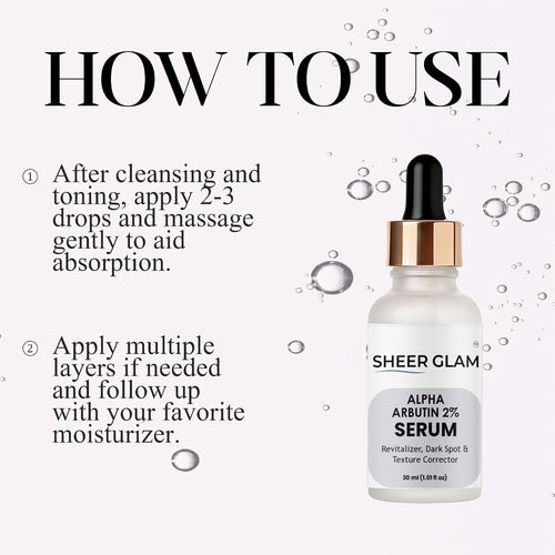 Sheer Glam Alpha Arbutin 2% Serum, 30 ml